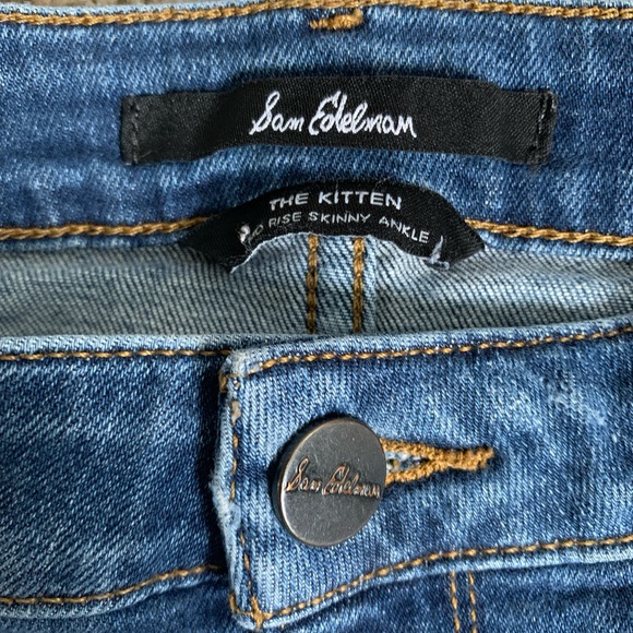 Sam Edelman The Kitten mid rise ankle size 32 blue jeans - Picture 2 of 4